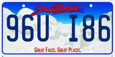 SD license plate 96UI86
