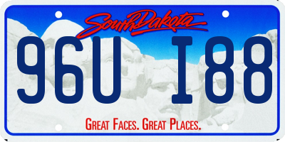 SD license plate 96UI88