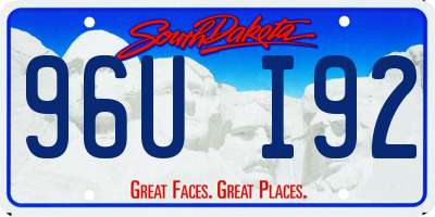 SD license plate 96UI92