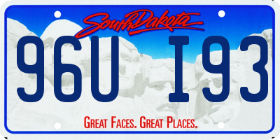 SD license plate 96UI93
