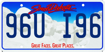 SD license plate 96UI96
