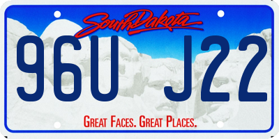 SD license plate 96UJ22