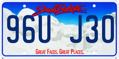 SD license plate 96UJ30