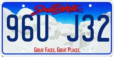 SD license plate 96UJ32