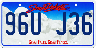 SD license plate 96UJ36
