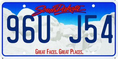 SD license plate 96UJ54