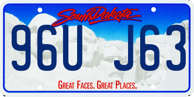 SD license plate 96UJ63