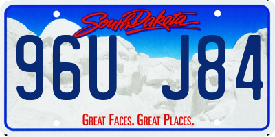SD license plate 96UJ84