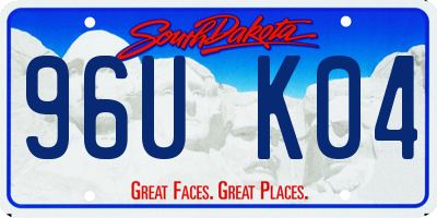 SD license plate 96UK04