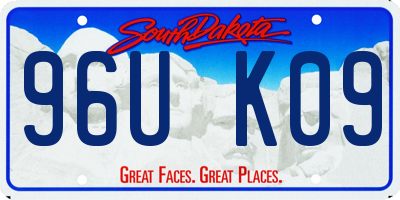 SD license plate 96UK09