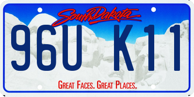 SD license plate 96UK11