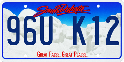 SD license plate 96UK12