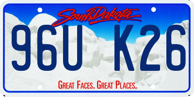 SD license plate 96UK26