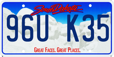 SD license plate 96UK35