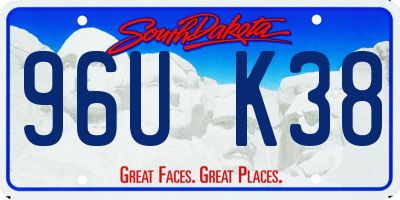 SD license plate 96UK38