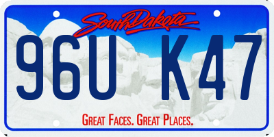 SD license plate 96UK47