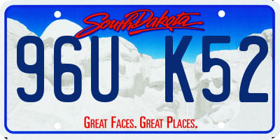 SD license plate 96UK52