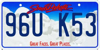 SD license plate 96UK53