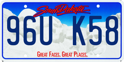 SD license plate 96UK58