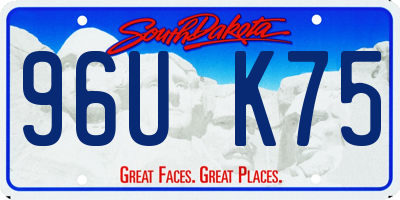 SD license plate 96UK75