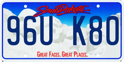 SD license plate 96UK80