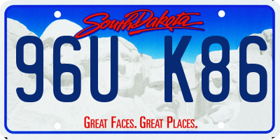 SD license plate 96UK86