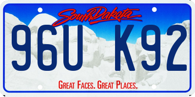SD license plate 96UK92