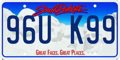 SD license plate 96UK99