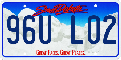 SD license plate 96UL02
