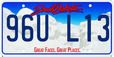 SD license plate 96UL13