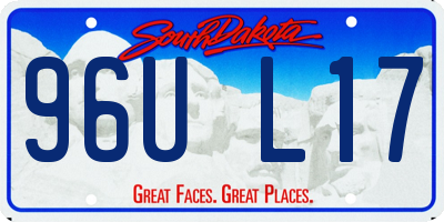 SD license plate 96UL17