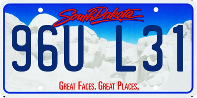 SD license plate 96UL31