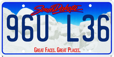 SD license plate 96UL36