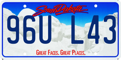 SD license plate 96UL43