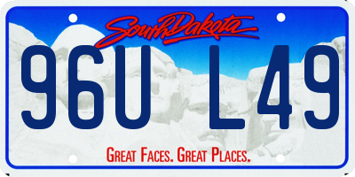 SD license plate 96UL49