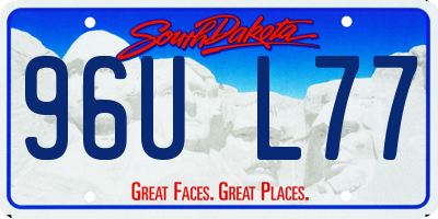 SD license plate 96UL77