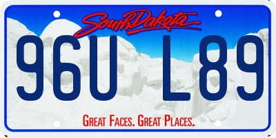 SD license plate 96UL89