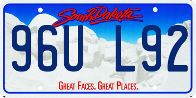 SD license plate 96UL92