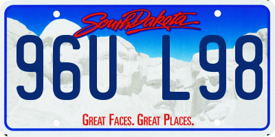 SD license plate 96UL98
