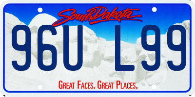 SD license plate 96UL99