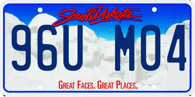 SD license plate 96UM04