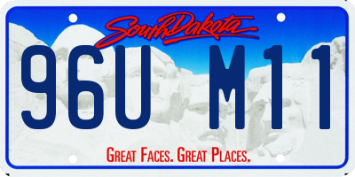 SD license plate 96UM11
