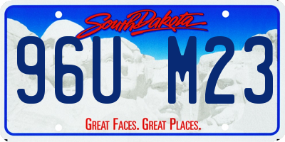 SD license plate 96UM23