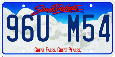 SD license plate 96UM54