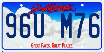 SD license plate 96UM76