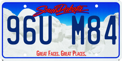 SD license plate 96UM84