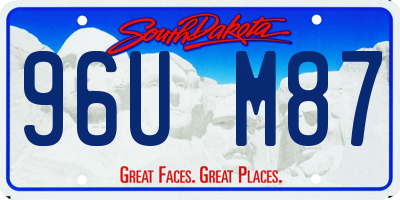 SD license plate 96UM87