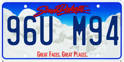 SD license plate 96UM94