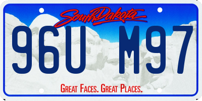 SD license plate 96UM97