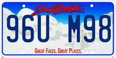 SD license plate 96UM98